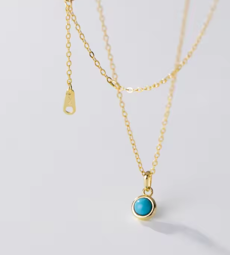 Azure Stone Pendant Chain