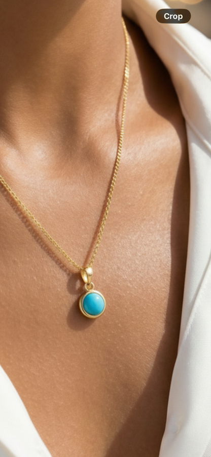 Azure Stone Pendant Chain