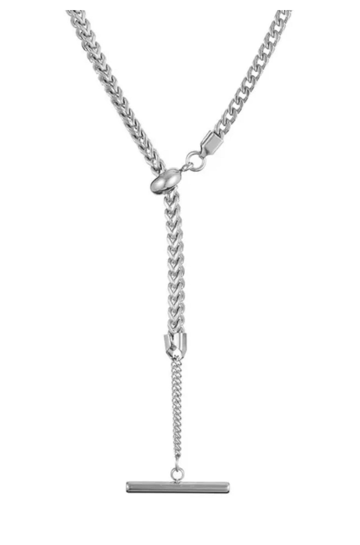 T-Bar Link Necklace(Silver Plated or All Gold 18K Plated)