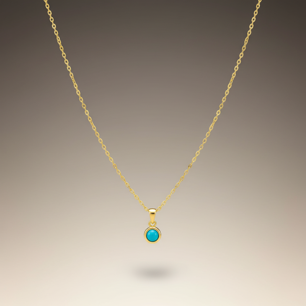Azure Stone Pendant Chain